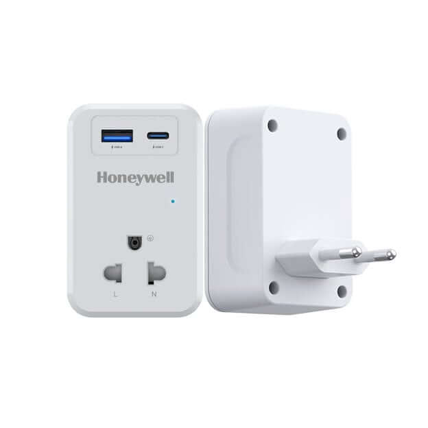 ปลั๊กแปลง HONEYWELL รุ่น HC000033 ป้องกันไฟกระชาก (USB-C 1 ช่อง, USB-A 1 ช่อง)_0